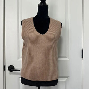 Bysia Women’s V Neck Knit Vest Sleeveless Sweater Korean Fashion Loose One Size